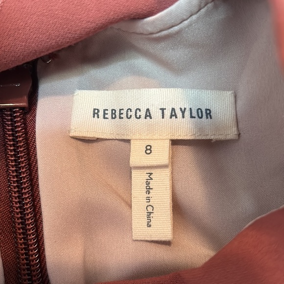 Rebecca Taylor Rose/Mauve ruffle mock neck top- hip length, new with tags - Picture 6 of 7
